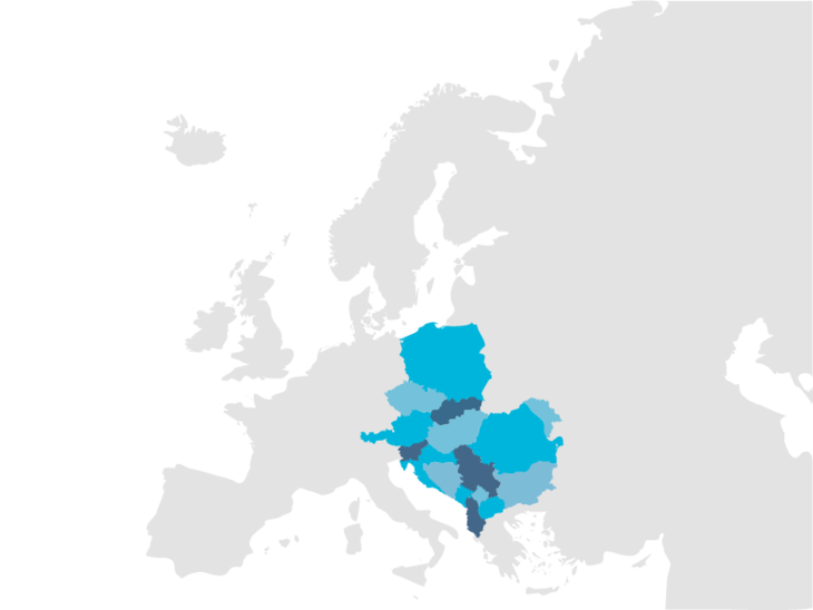 CEEPUS Európa térkép