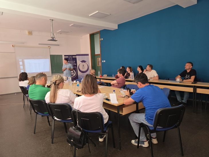 A TASA Hálózat második koordinációs találkozója a St Klement Egyetemen ÉszakMacedóniában előadás közben