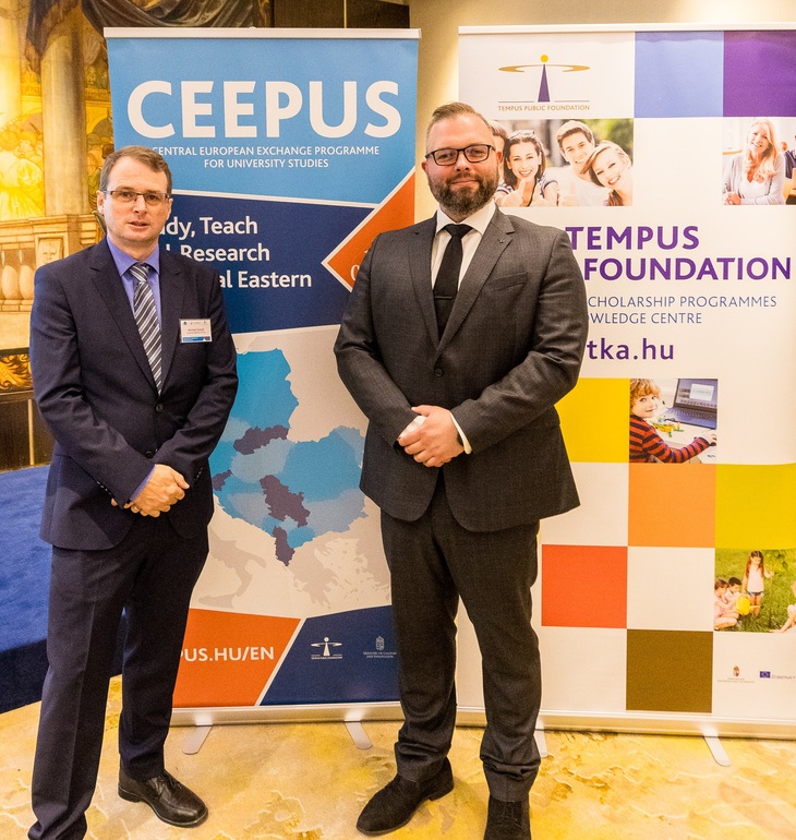 Bodrogi Richárd főigazgató és Michael Schedl főtitkár a CEEPUS partnerkonferencián
