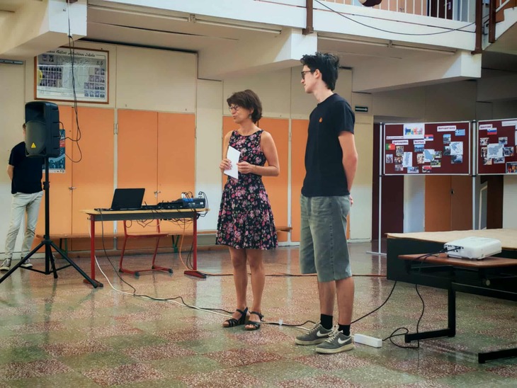 Diák előadása a hosszú távú Erasmusplusz mobilitásról