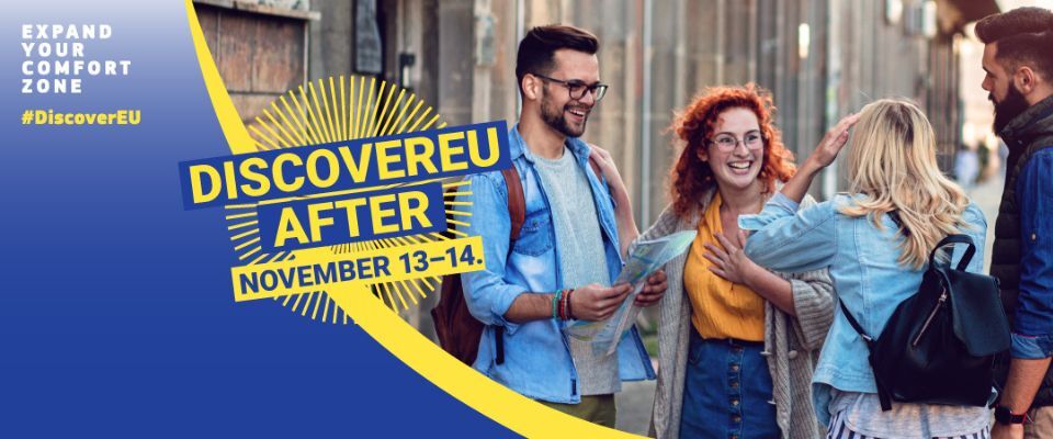 Ajánló grafika a DiscoverEU After - az utazás utáni találkozó című tartalomhoz.