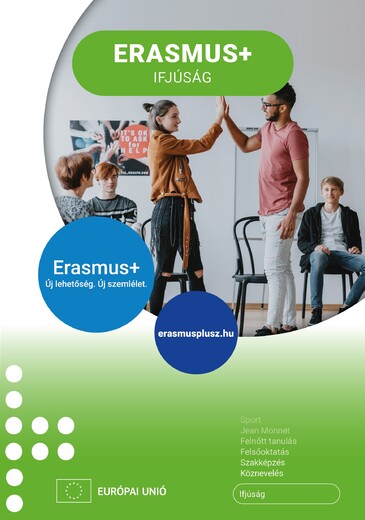 Erasmusplusz az ifjúsági szektorban szervezeteknek leporello borítókép
