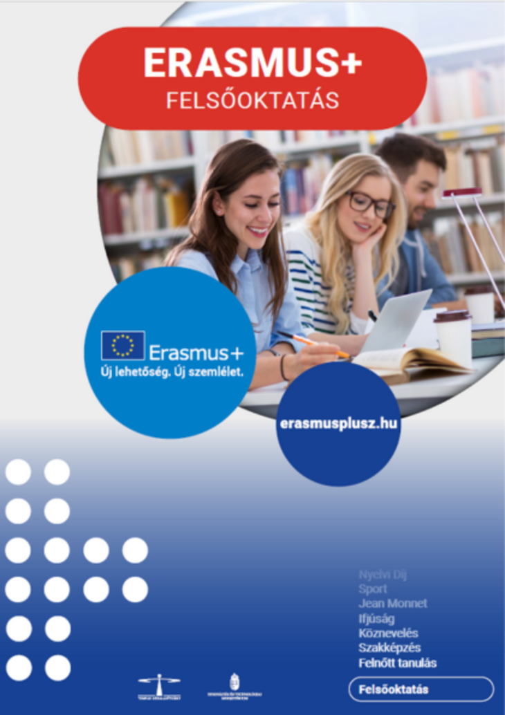 Erasmusplusz ösztöndíjak hallgatóknak letölthető leporelló plakát