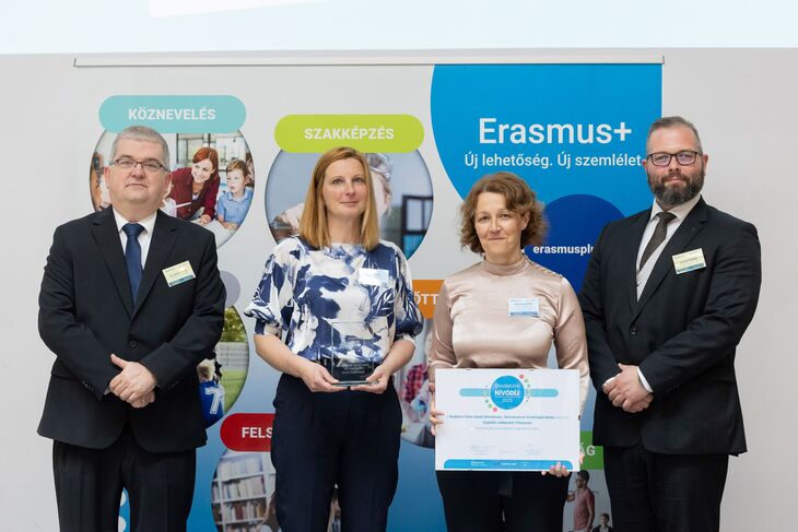 Az Erasmus Nívódíj átadása a Budaörsi iskolának