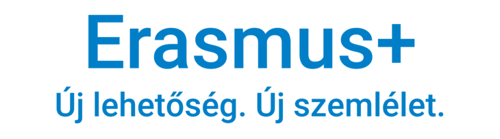 Erasmusplusz szlogenes logó kék