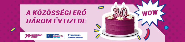 A szolidaritási testület születésnapja alkalmából egy torta képét tartalmazó illusztrált színes grafika