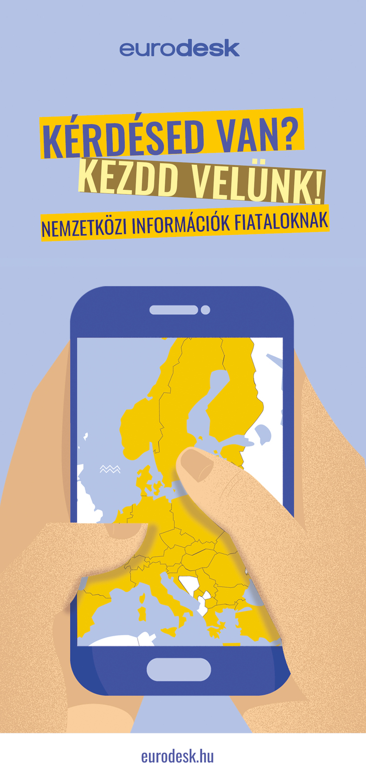 Eurodesk nemzetközi információk fiataloknak leporello borítóképe