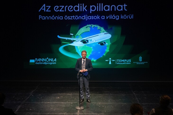 Hankó Balázs beszéde sajtóesemény