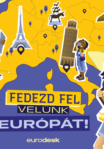 Eurodesk fedezd fel velünk Európát című leporello borítókép