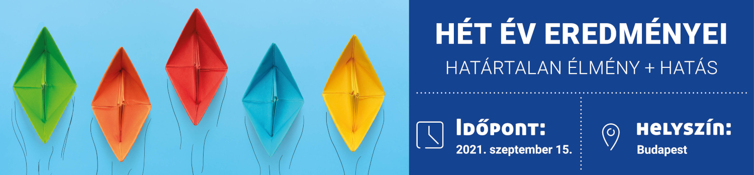 Hét év eredményei határtalan élmény plusz hatás konferencia banner