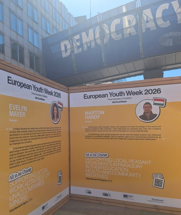 Mayer Evelyn és Hardy Márton magyar önkéntes nagykövetek