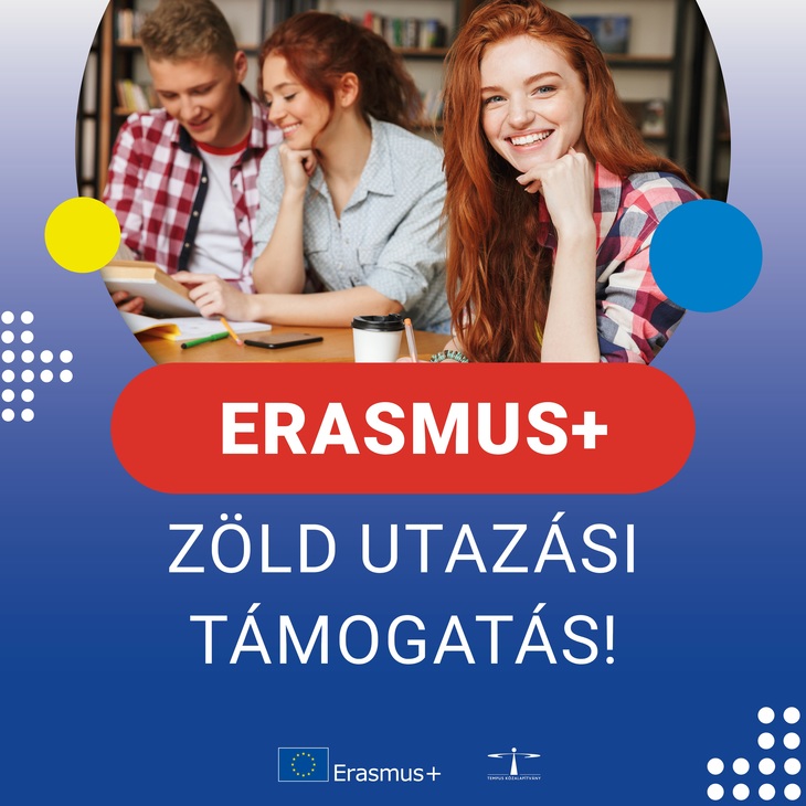 Pályázz Erasmus ösztöndíjra 2023 kampány plakát Zöld utazási támogatás