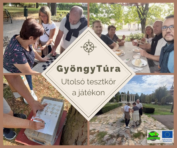 Montázs a GyöngyTúra játék utolsó tesztköréről