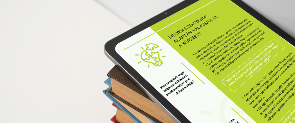 Ajánló grafika a Nemformális tanulás - hatékony kompetenciafejlesztés rugalmas keretekkel című tartalomhoz.