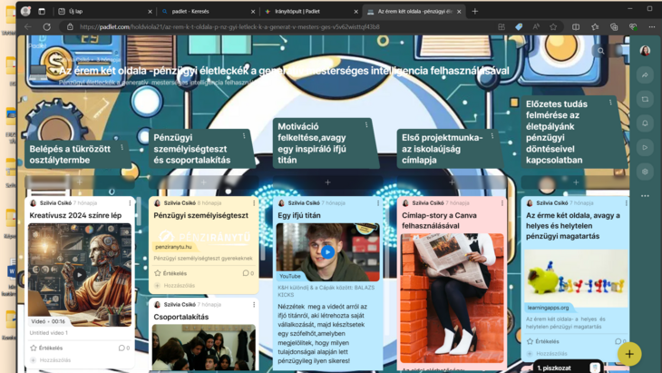 Tervezés Digitális Pedagógus Díjat nyert projekt kapcsán