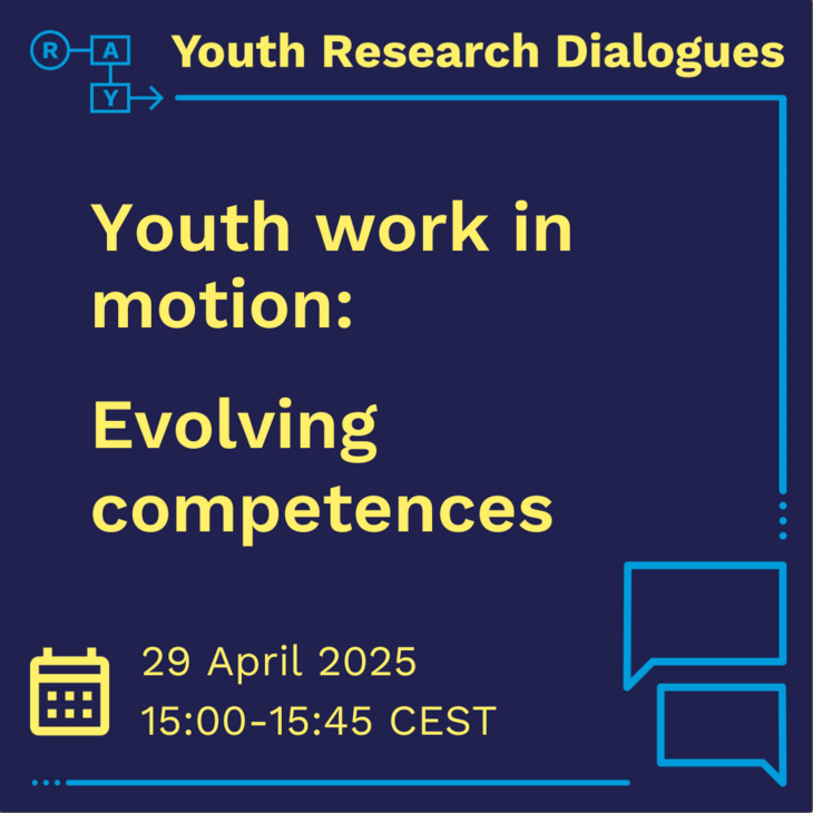 Youth Research Dialogue előadás 2025 április 29 kék háttéren az előadás dátuma és címe